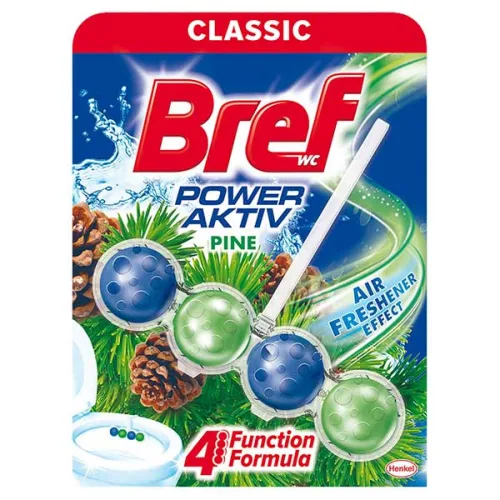 Ароматизатор за тоалетна Bref Power Aktiv Pine топчета 50гр.