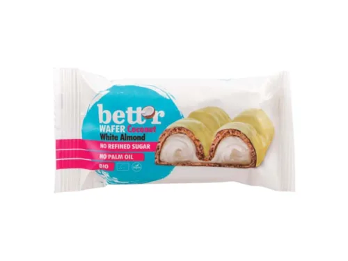 Бар Вафлен Био Bettr Пълнеж Кокосов Крем 33 Г - Bett'r