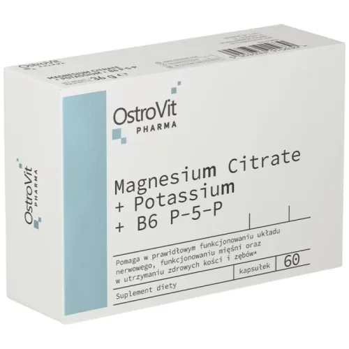 Magnesium Citrate + Potassium + B6 P-5-P Blisters / 60 капсули, 20 дози - OstroVit