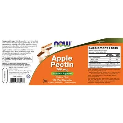 Ябълков пектин 700 мг / Apple Pectin 700 mg - NOW