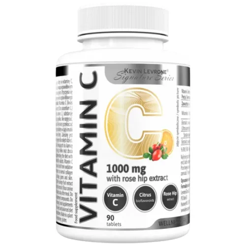 Vitamin C 1000 / with Rose Hips and Bitter Orange (90 дози) / 90 Таблетки - Kevin Levrone