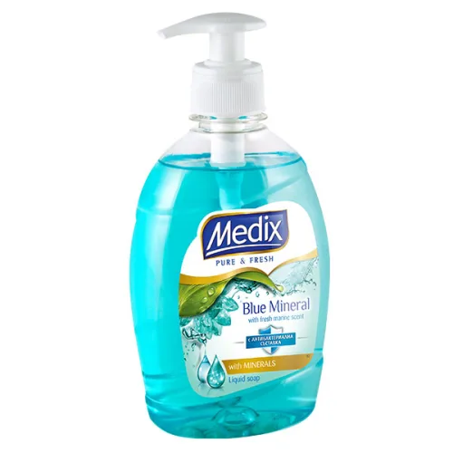 Течен сапун Medix Blue Mineral помпа 400мл. - Medix