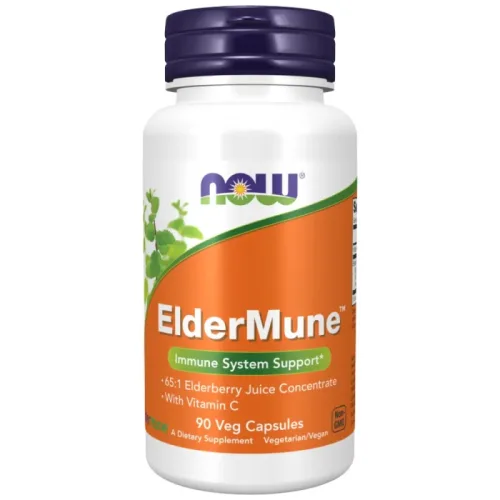 ElderMune™ | 65:1 Elderberry Juice Concentrate (45 дози) / 90 капсули - NOW Foods