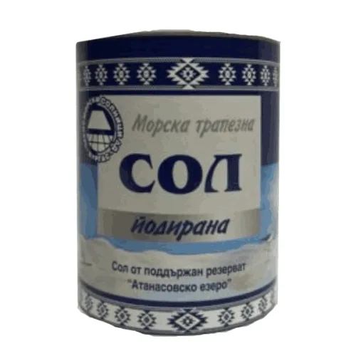 Морска трапезна сол йодирана Атанасовско езеро 500гр.
