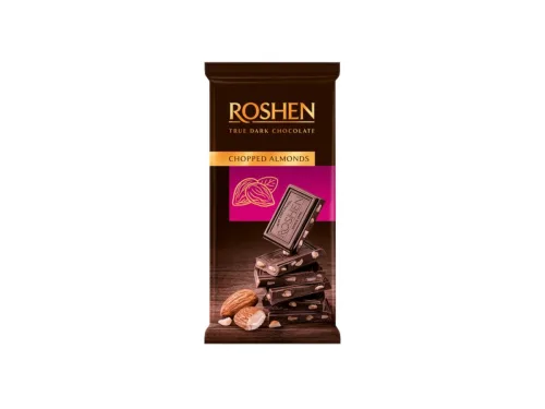 Шоколад Roshen Тъмен Със Солен Бадем Крокан 85гр