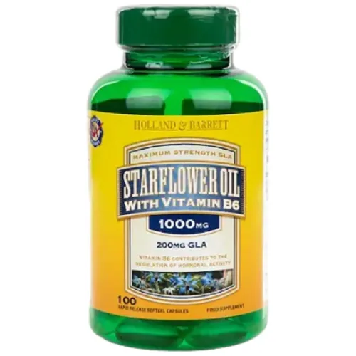 Starflower Oil 1000mg | With Vitamin B6 / 100 капсули, 100 дози - Holland And Barrett
