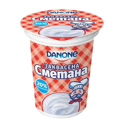 Заквасена Сметана Данон 20% 380гр.