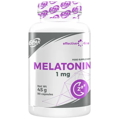 Melatonin 1 mg / 90 капсули, 90 дози - 6PAK Nutrition