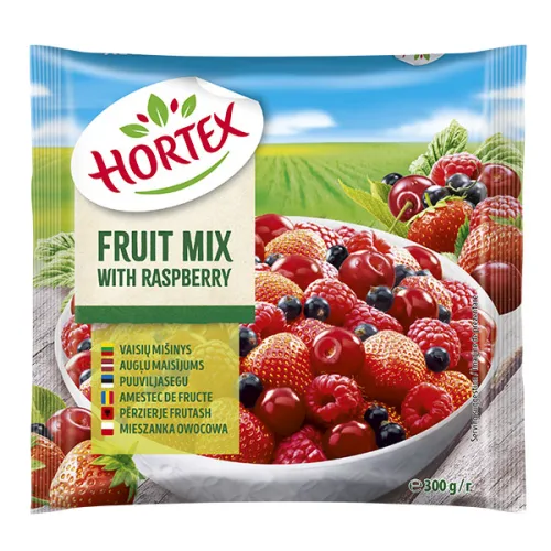 ПЛОДОВЕ Микс с малини замразени Hortex 300гр.