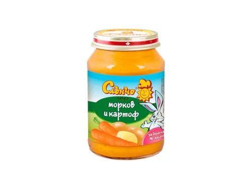 Пюре Слънчо Морков и Картфо 190гр 4+ Мес