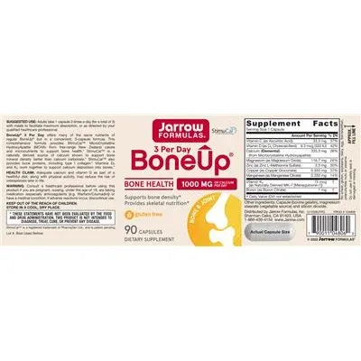 BoneUp 3 на ден / BoneUp 3 Per Day - Jarrow Formulas