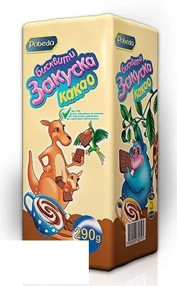 Бисквити Закуска какао Победа 290гр. - Бисквити Закуска
