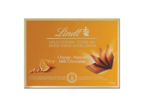 Бонбони Lindt Thins Портокал 125гр