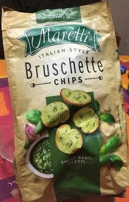 Чипс Bruschette с печен босилек и песто / Oven Baked Bruschette Chips Sweet Basil Pesto - Maretti
