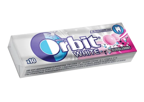 Orbit White Bubble mint дъвка - Wrigley