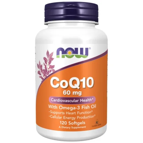 CoQ10 60 mg + Omega 3 (120 дози) / 120 Гел капсули - NOW Foods