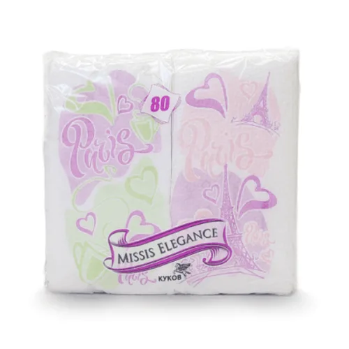 Салфетки Missis Elegance цветни 50бр.