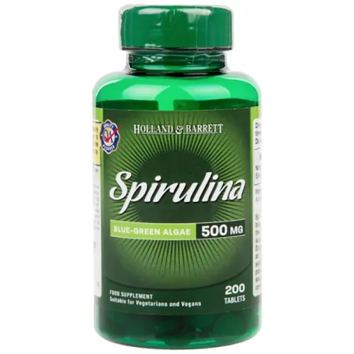 Spirulina 500 mg / 200 Таблетки, 66 дози - Holland And Barrett