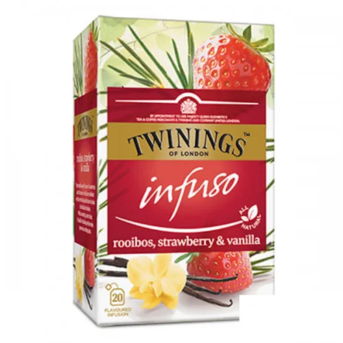 Чай Twinings Rooibos, Strawberry & Vanilla 20бр./40гр - Twinings