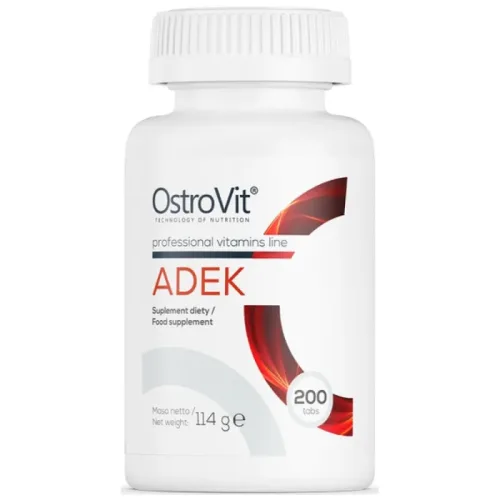 ADEK / Vitamin A + D + E + K (200 дози) / 200 Таблетки - OstroVit