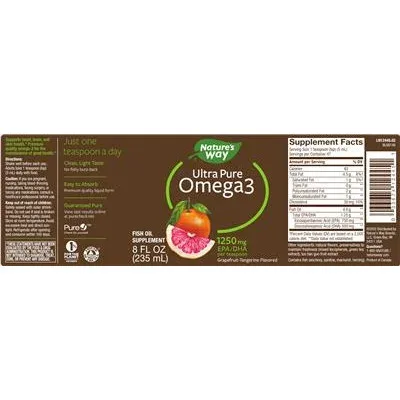 Ultra Pure Omega3 Grapefruit-Tangerine Flavored - Nature's Way