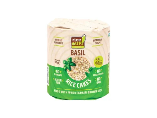 Бисквити Оризови Rice Up! Босилек Пълноз. 60 Г