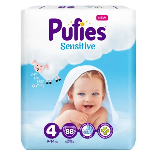 Пелени Pufies 4 Sensitive 9-14кг 88бр.
