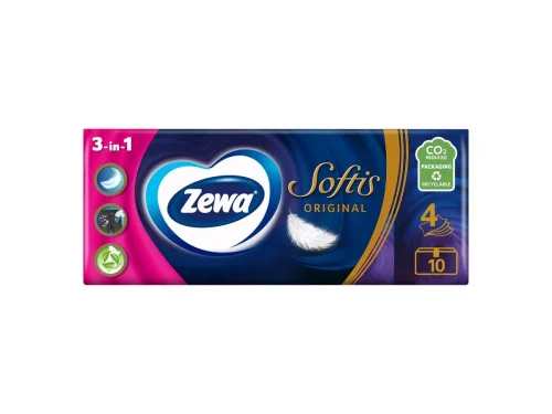 Кърпи Носни Zewa Softis Soft&Sens 10х9 Бр 4 Пласта